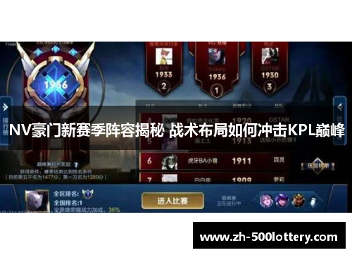 NV豪门新赛季阵容揭秘 战术布局如何冲击KPL巅峰